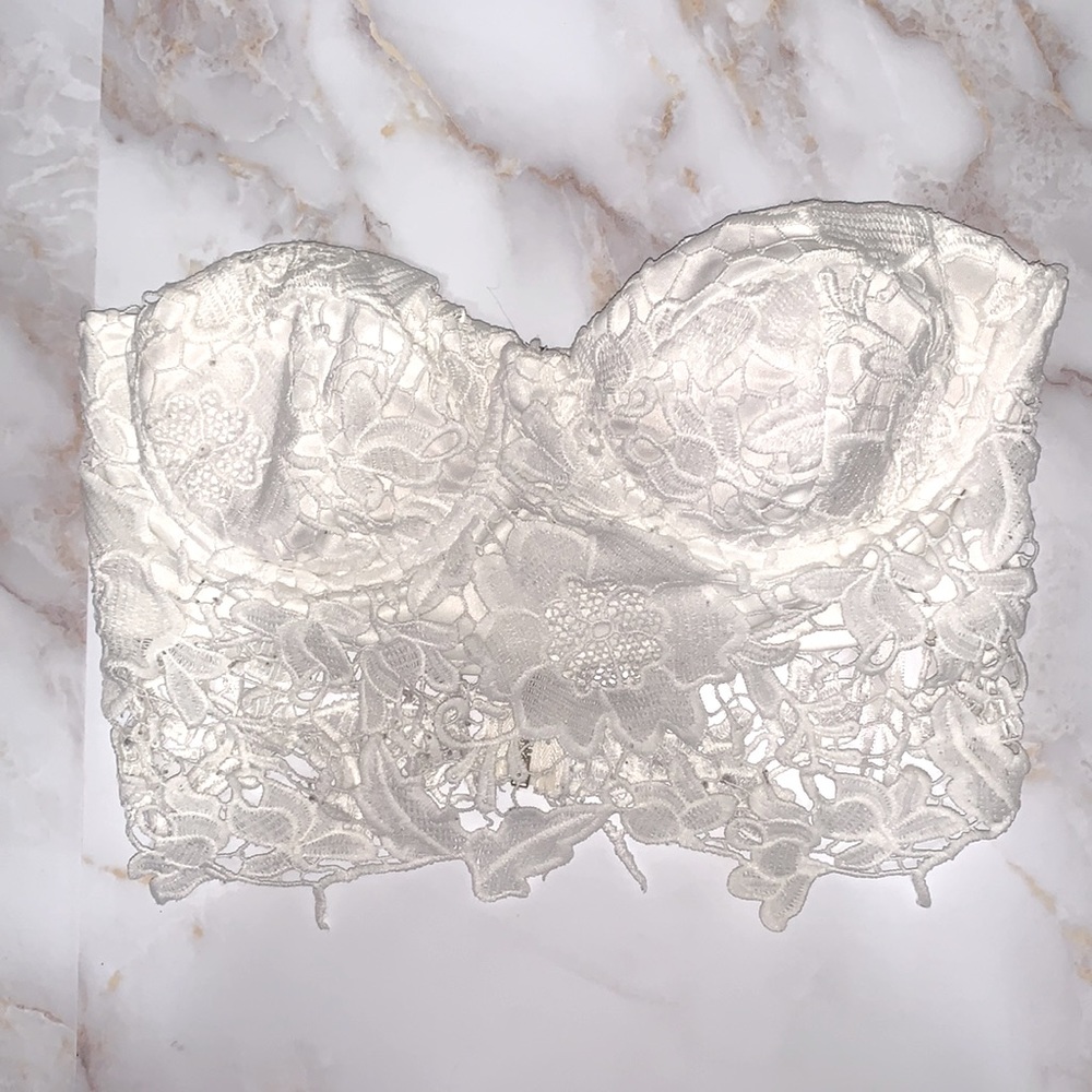 Floral Lace Crop Top Bustier Showpo